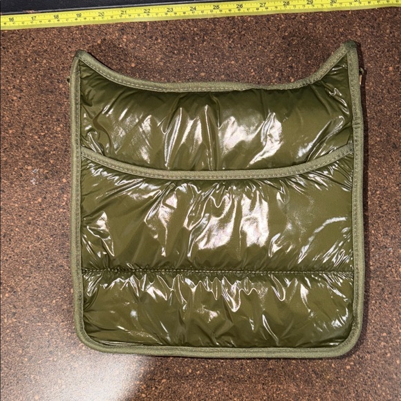 Olive Green Quilted Puffer Bag - Picture 2 of 4